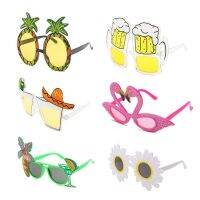 Novelty Hawaiian Beach Sunglasses Googles Pineapple Lemon Fruit Flamingo Summer Party Sunglasses Bride To Be Costume Party 【APR】