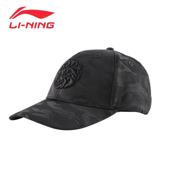 2023-li-ning-ฤดูร้อนใหม่หมวกกีฬาหมวกสีขาวหมวกเบสบอลเทนนิสชายและหญิงหมวกแหลมหมวกกลมสีดำวิ่งกลางแจ้ง