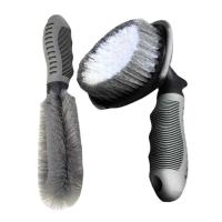 Car Wash Tire Brush Kit Portable Car Wheel Rim Brush Kit 2 Pieces Multifunctional Tire &amp; Wheel Cleaning Brush Tools For Auto &amp;