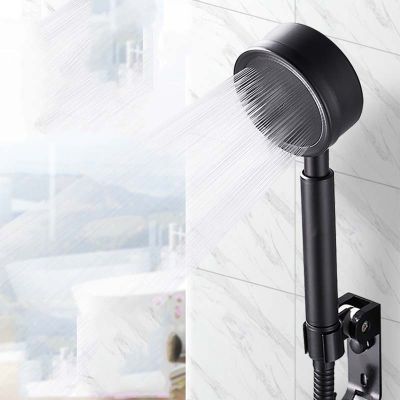 Black Shower Head  Stainless Steel Fall Resistant Handheld Wall Mounted High Pressure for Bathroom Water Saving Rainfall Nozzle Showerheads