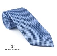 Giorgio Del Sarto Necktie 8.5 cm Blue with Fabric Texture เนคไทสีฟ้ามีเท็กเจอร์