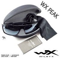 แว่นตา WileyX ของแท้ รุ่น PEAK แว่นตาเซฟตี้กันสะเก็ด แบบกรอบเต็ม เลนส์สีเทาดำเคลือบปรอท ใส่เลนส์กีฬาหรือกิจกรรมกลางแจ้ง