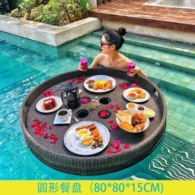 ⊙☢✔ Outdoor Floating Plate Villa Hotel Pool Dining Homestay Design