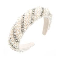 C Luxury Pearl Rhinestone Sponge Headband Fashion Hair Accessories For Women Trendy Party Wide Side Hairband Hair Band Girl New