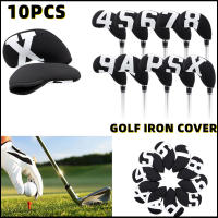 aa【ส่งจากกรุงเทพฯ 】GOLF IRON COVER หัวกอล์ฟเหล็กเซ็ทคลุมเตียง4/5/6/7/8/9/A/P/S/X 10PCS Headcovers Iron Club 10pcsที่คลุมหัวไม้กอล์ฟเหล็กกันน้ำ