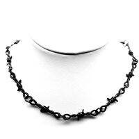 【HOT】❀ New Small Wire Brambles Iron Choker Necklace Hip-hop Gothic Punk Barbed Little Thorns Chain Gifts