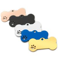 【CW】 Wholesale 20Pcs Personalized Collar Stainless Bone Pet ID Tag Engraved Pet ID Name Puppy Dog Tag Pendant Bone Pet Accessories