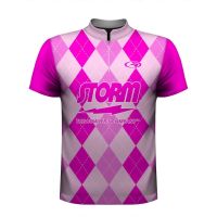 2023 New Fashion  Storm Diamonds Pink Bowling POLO Shirt Jersey，Size: XS-6XL Contact seller for personalized customization of name and logo