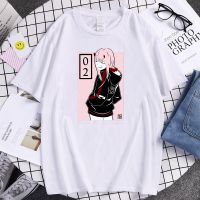 Tshirt Darling In The Franxx Zero Two T-Shirt Mens Short Sleeve Fashion Casual Tshirts Male Breathable Korean Tee Top For Man S-4XL-5XL-6XL