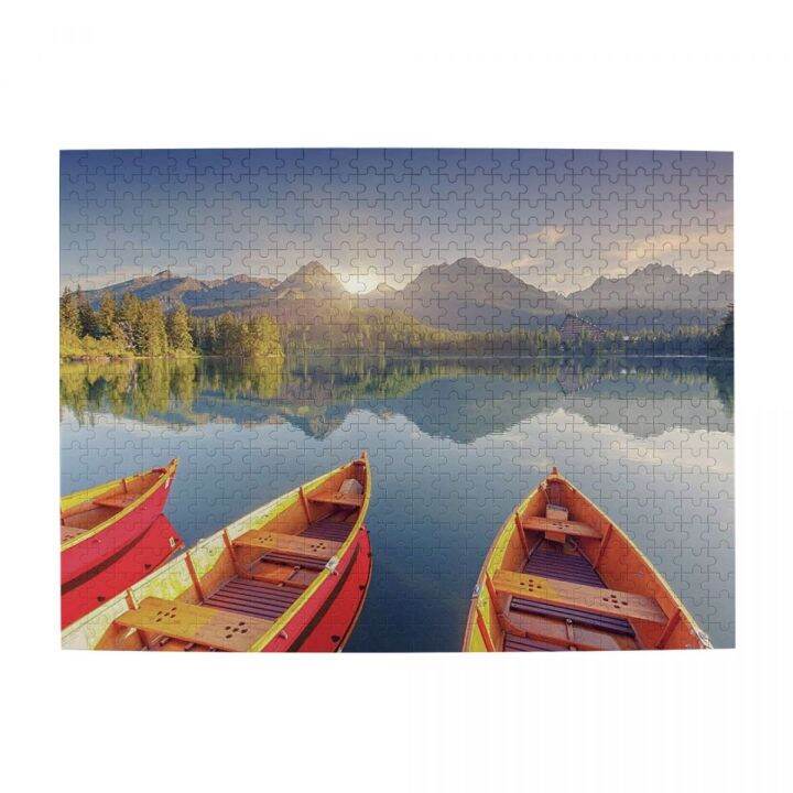 high-mountain-and-boat-wooden-jigsaw-puzzle-500-pieces-educational-toy-painting-art-decor-decompression-toys-500pcs