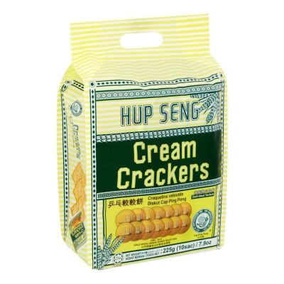 Hup Seng Cream Cracker  ฮับเส็ง ครีม แครกเกอร์ ขนมปังกรอบ 225 กรัม
