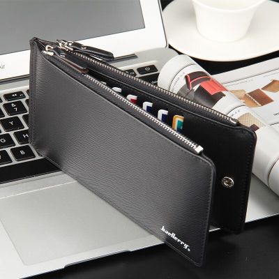：“{—— Large Capacity 16 Slots Card Holders Men Leather Wallet Famous Brand Bifold Money Purse Fashion Male Cash Coin Pocket Free Ship