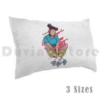 Girl Power Skater Girl Inline Skates Pillow Case Printed 50x75 Frau Frauen Starke Frau Frauenpower Girl Power