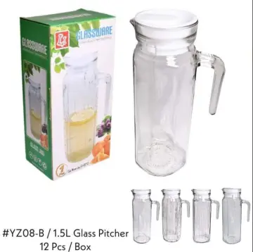 Clear Frosted Jug - 1.5L Drink Pitcher