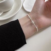 South Koreas Dongdaemun Broken Silver Love Bracelet Heavy Industry Fashion Versatile Temperament Light Luxury Bracelet Niche Temperament Hand Accessories