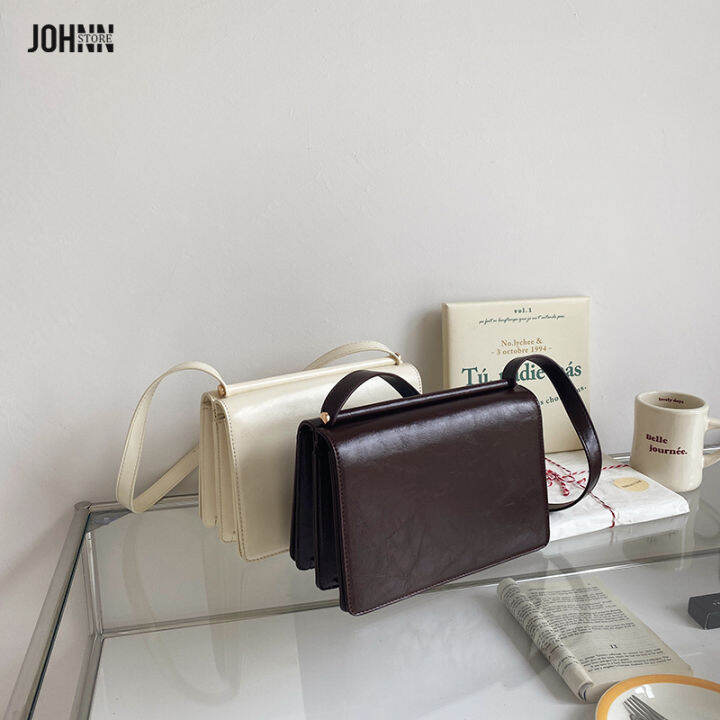 Johnn New Korean Niche Design Retro Bag Pu Leather Shoulder Underarm Bag Womens French Style 4699