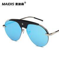 [COD] Jeter 9076 European and One-Piece Sunglasses Womens Brand Round Face Star Fashion Toad Men