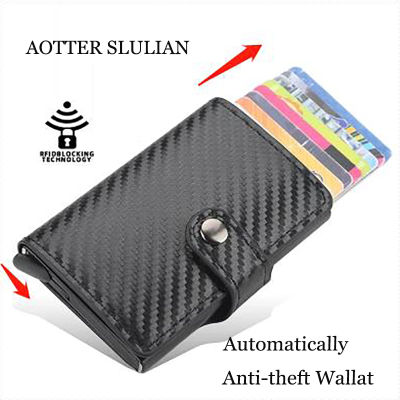 ID Credit Card Holder Automatically Anti-theft Smart Wallat Universal Uni Business Cardholder Card Pocket Cases Leather Purse