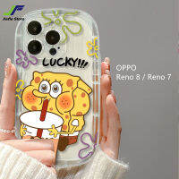 เคสโทรศัพท์การ์ตูน SpongeBob JieFie สำหรับ OPPO Reno 8 / Reno 7เคสโทรศัพท์กันการกระแทกสบู่ชานมพายดาวน่ารัก