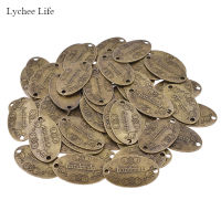 Lychee Life 50pcs Alloy "handmade" Letter Labels DIY Apparel Accessories Sewing Decoration Craft Garment Tags Stickers Labels