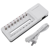 New 8 Lots Quick Battery Charger 2 Usb Socket Battery Charger For Ni-Cd Ni-Mh Aa Aaa Rechargeable Batteries(Us Plug)