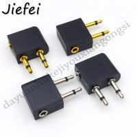 2PCS 2X 3.5mm to 3.5 mm Stereo Ear Audio Adapter Jack to Air Aircraft Airline Airplane for Headset Headphone