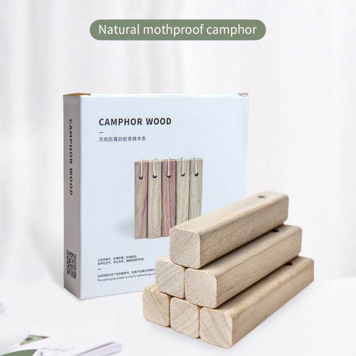 5Pcs Natural Camphor Wood Sticks Repellent Moth Moistureproof Drawer