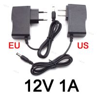 12V 1A 1000ma AC 100-240V DC Power supply Adapter plug Converter For led strip light CCTV Charger 5.5mmx2.5mm US/EU plug YB1TH