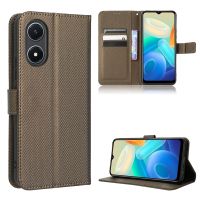 Flip Case Dompet หนัง PU พร้อมขาตั้งสำหรับ VIVO Y02S Y02S Y 02S