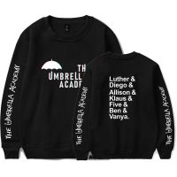 Sudadera con capucha de superhéroes para hombre y mujer, suéter con estampado de The Umbrella Academy, de cuello redondo, Harajuku, de manga larga, sin capucha