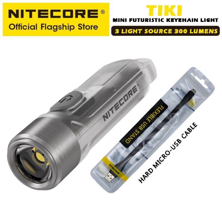 nitecore-tiki-พวงกุญแจไฟฉาย-edc-หลายแสง-ชาร์จ-usb-แบบพกพา-สําหรับตั้งแคมป์-apc-uv-mini