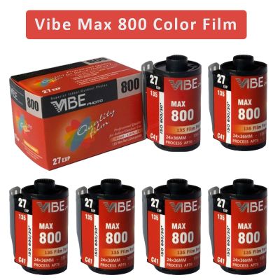 1/5/6/10Roll VIBE Max 800 Color film ISO 800 135 Negative film 27EXP/Roll for VIBE 501F Camera（Expiration Date: May 2024）