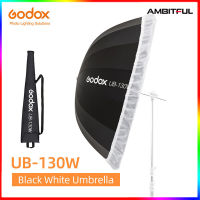 Godox UB-85S 33.5 นิ้ว 85 เซนติเมตรParabolicสีดำสะท้อนแสงร่มสตูดิโอแสงร่มที่มีสีดำเงินD Iffuserปกผ้า