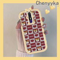 เคส Chenyyka สำหรับ OPPO F11 A9X A9 2019ตาข่ายที่อุดมไปด้วยเสือน้อยมอนสเตอร์ตัวนิ่มกันกระแทกทนต่อการเสียดสีเคสโทรศัพท์โปร่งใสฝาครอบป้องกันเลนส์กล้องถ่ายรูป TPU ซิลิกาเจล