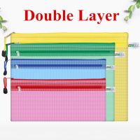 Double Layer Document Folder Thicken PP A4 A5 Bill B5 File Bag Office Paper Organizers