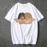 Baby Angel Print Women Tshirt Harajuku Streetwear Short Sleeve T Shirt Women Fiorucci Aesthetic Womens T-Shirt OLHO