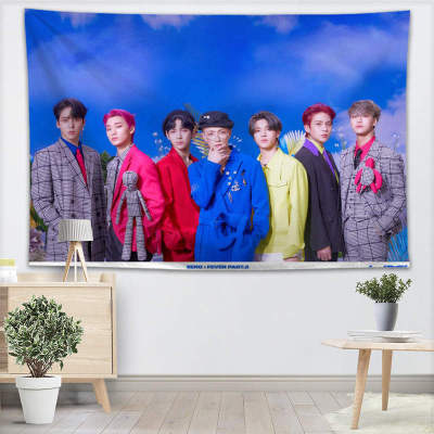 ATEEZ KPOP Wall Hanging Tapestry Sheets Home Decorative Tapestries Beach Towel Yoga Mat Blanket Table Cloth Wall Tapestry 0511