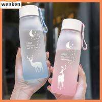 WENKEN 560ml ฝ้า รั่วซึม หล่นหลักฐาน เดินทาง ขวดน้ำพลาสติก ถ้วยดื่ม ยิมแคมป์ปิ้ง กีฬากลางแจ้ง