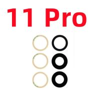 3pcs/set Camera Glass Lens For iPhone 11 Pro With Sticker IP Cellphone Replacement Part