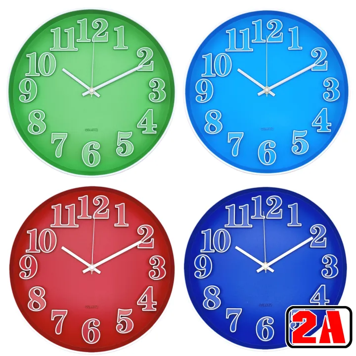 2A 12" EMBOSSED QUARTZ WALL CLOCK (2A9757) Lazada PH