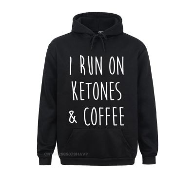 Camiseta de manga larga con capucha para hombre, de marca con diseño divertido de Keto Sudadera con capucha I Run On Ketones Coffee Ketosis, regalo de dieta, sudaderas con capucha nuevas para otoño