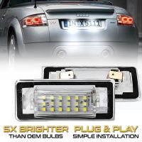 ไฟโคมไฟป้ายทะเบียนรถยนต์ LED 2ชิ้นสำหรับรถ Audi TT MK1 8N Roadster 8N9 Coupe 8N3 1998-2006อุปกรณ์เสริมรถยนต์