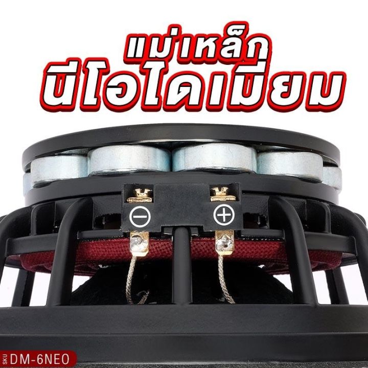 ลำโพงเสียงกลาง-6-5นิ้ว-โครงเหล็กหล่อ-ปากแตร-เฟสปลั๊ก-แม่เหล็ก-neodymium-มีให้เลือก-เสียงดังกังวาน-ลำโพง-ลำโพงรถยนต์-เครื่องเสียงรถ-638-6neo