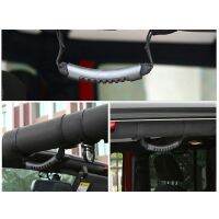 4pcs Black Roll Bar Grab Handles Grip Handle for JK JKU TJ 2011-2016