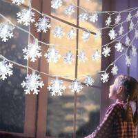 Snowflake LED String Light Garland Merry Christmas Decoration Party Home Xmas Santa Claus Gifts Navidad 2022 Happy New Year 2023