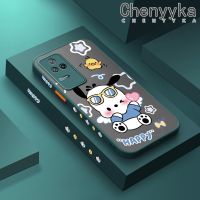 เคส Chenyyyka สำหรับ Xiaomi Poco F4 Redmi K50 Pro K40s มีความสุข Pochacco บางมีน้ำค้างแข็งโปร่งใสแข็งขอบสี่เหลี่ยมกันกระแทกรูปแบบปลอกซิลิโคนคลุมทั้งหมดเคสนิ่มป้องกัน