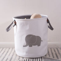 Cartoon Storage Basket Folding Dirty Clothes Bucket Elephant Cat Laundry Basket Kids Room Sundries Toy Organizer Storage Bag