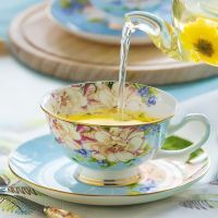 【CW】☒❡♗  220ML fine bone china vintage tea cup set craft with saucer porcelain coffee cup cafeteira and saucer