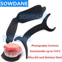 2 Pcs ซิลิโคนทันตกรรมจัดฟันถ่ายภาพ Contrast Board Cheek Black Plate Contrasters Autoclavable Bendable