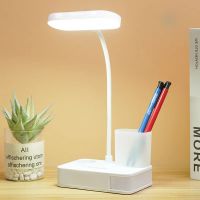 Small Table Lamp Bedside Lamp Rechargeable Plug-In Dual-Use Student Reading Lamp Led